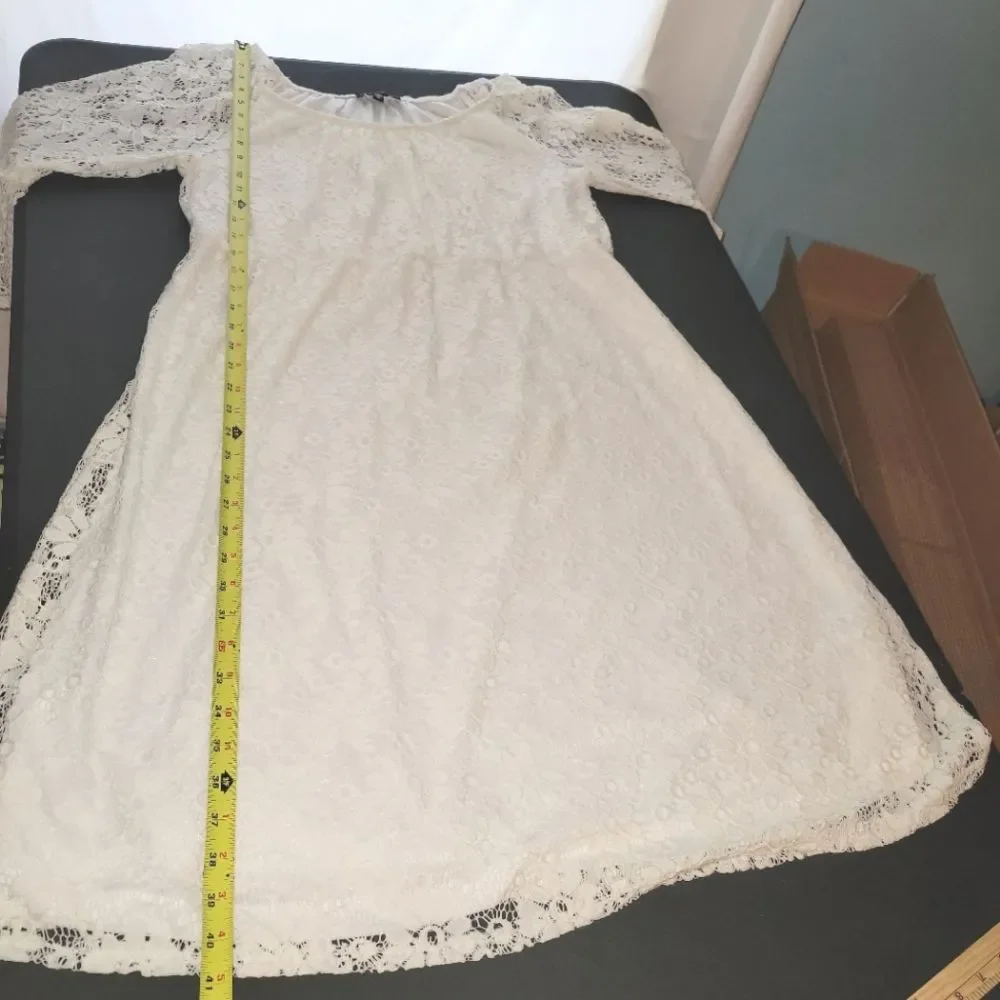 Slinky Brand White Lace Boho Dress XL - Picture 9 of 10
